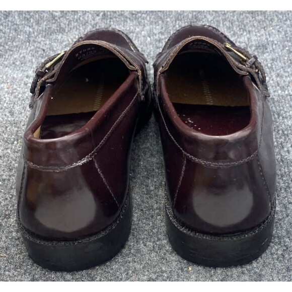 Bostonian Mens 10 M Burgundy Fringe Kiltie Buckle Loafer Leather Upper 27098 - Picture 6 of 13